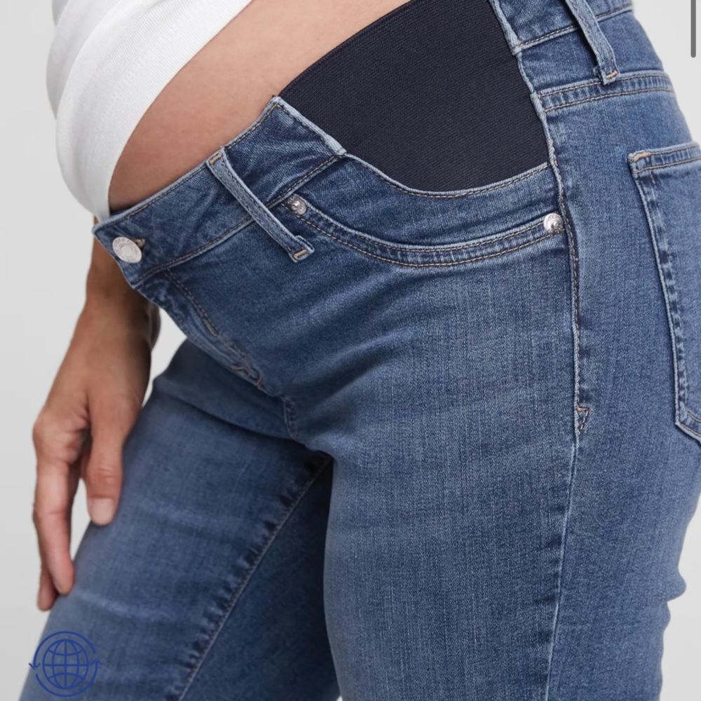 Maternity Inset Panel Vintage Slim Jeans with Washwell